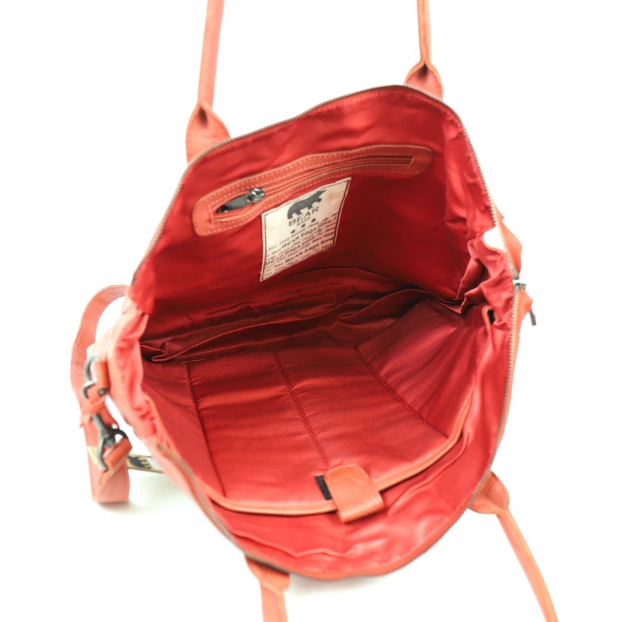Bear Design Laptoptassen T/M 15,6 Inch | Hand-/Schoudertas 'Binni' Rood