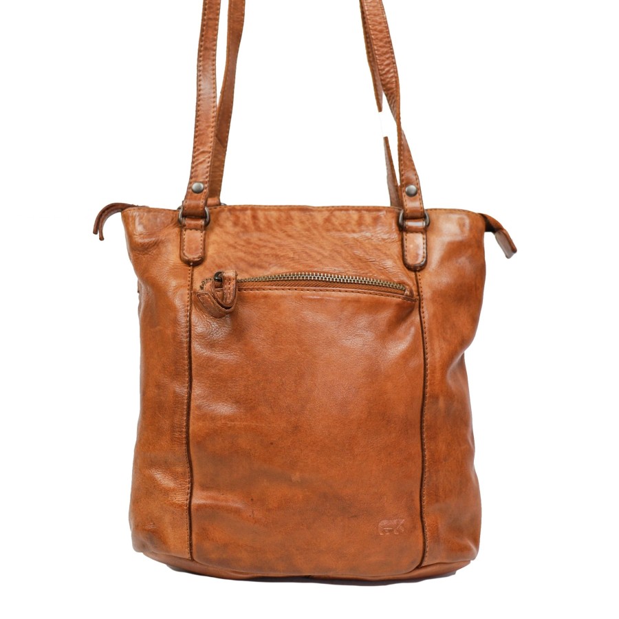 Bear Design Middelmaat Rugzakken | Rugzak/Schoudertas 'Sandy' Cl 40273 Cognac