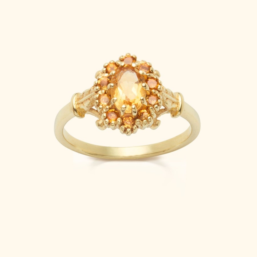 Josephina Jewelry Ringen | Vintage Citrine Flower Ring