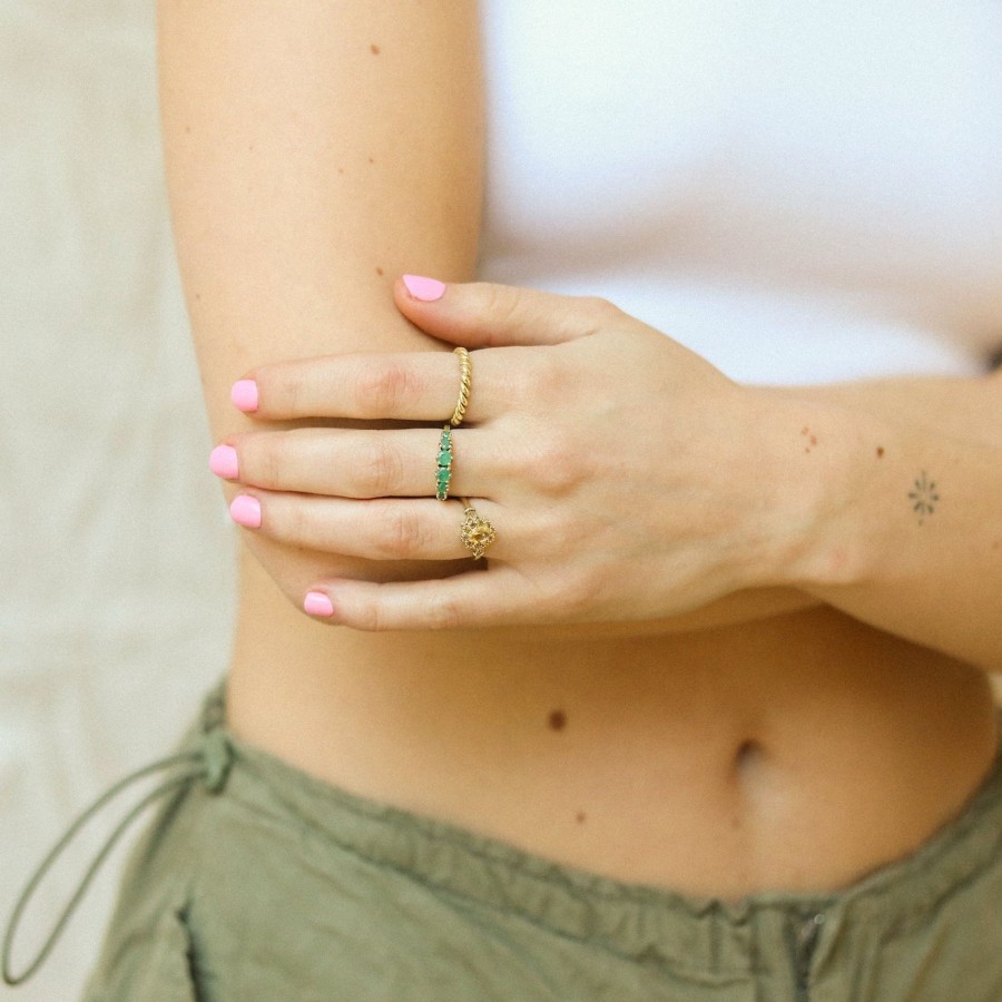 Josephina Jewelry Ringen | Vintage Citrine Flower Ring