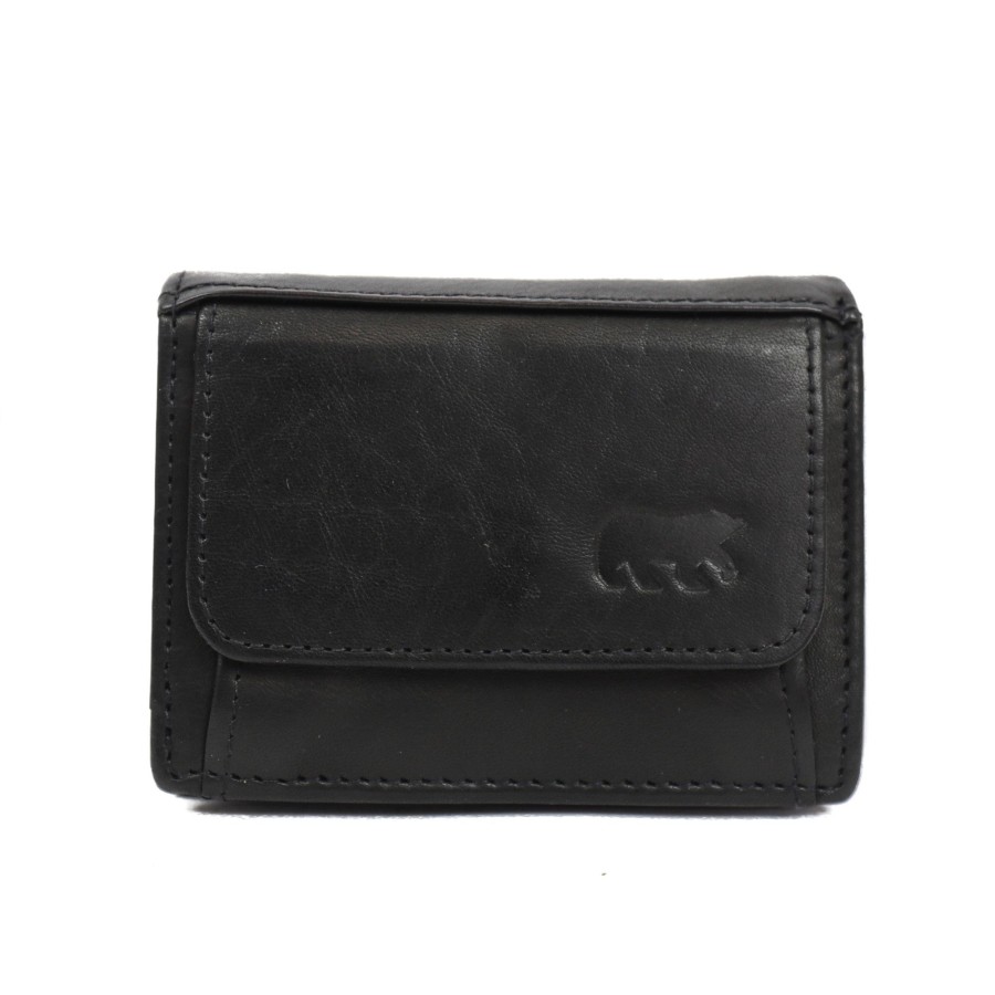 Bear Design Sleuteletuis & Klein Lederwaren | Portemonneetje 'Nana' Cp 4102 Zwart