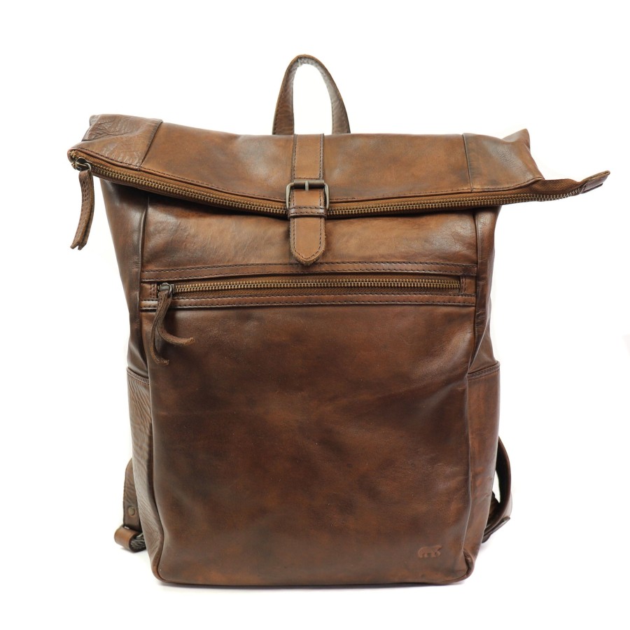 Bear Design Laptoptassen T/M 15,6 Inch | Rugzak 'Rick' Cl 40007 Donkerbruin