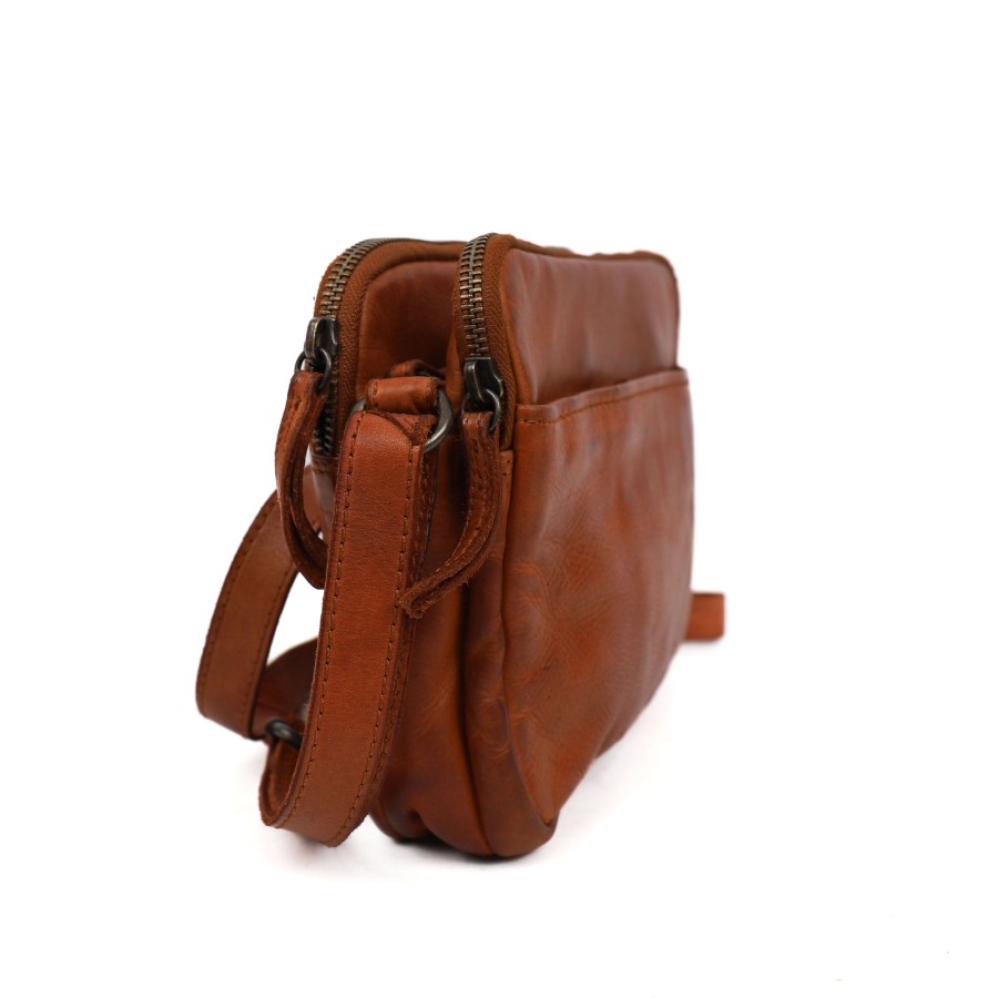 Bear Design Crossbody Tassen | Schoudertasje 'Vieve' Cognac