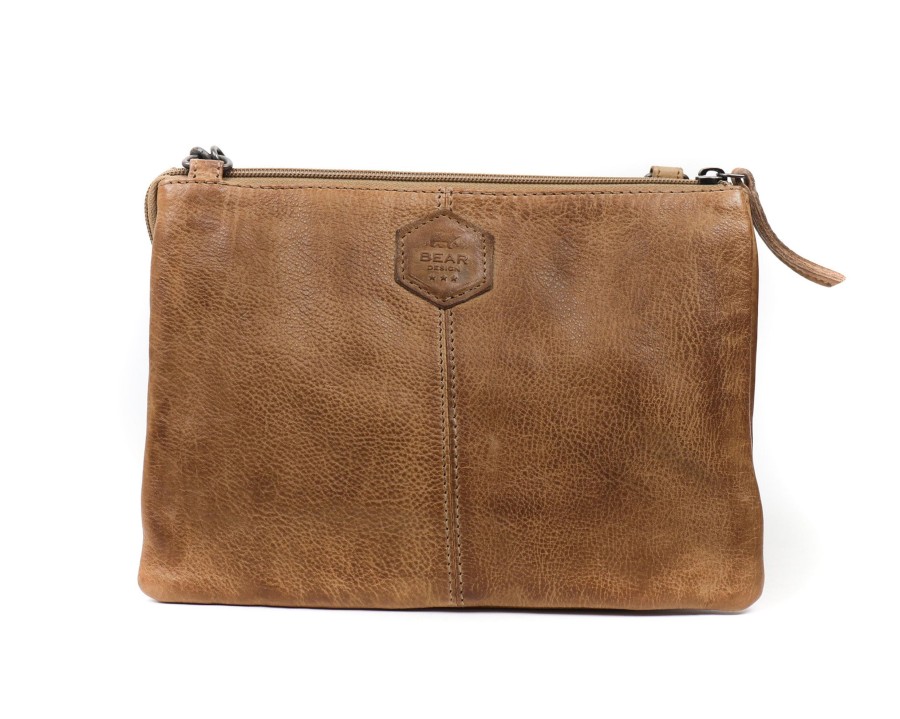 Bear Design Kleine Schoudertassen | Portemonneetas 'Uma' Xl Cp 1268 Taupe