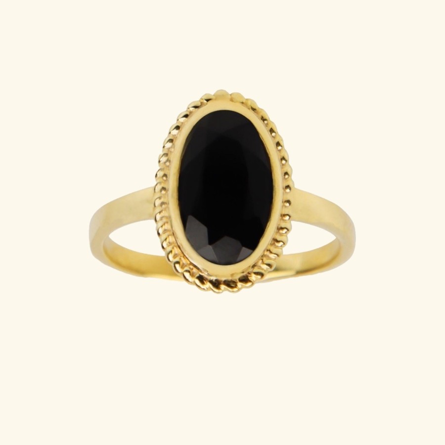 Josephina Jewelry Ringen | Vintage Luna Black Onyx Ring