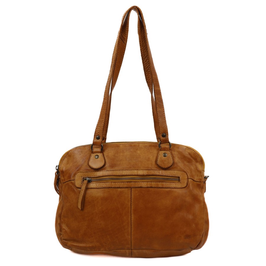Bear Design Middelmaat Handtassen | Hand-/Schoudertas 'Lieke' Oker Geel