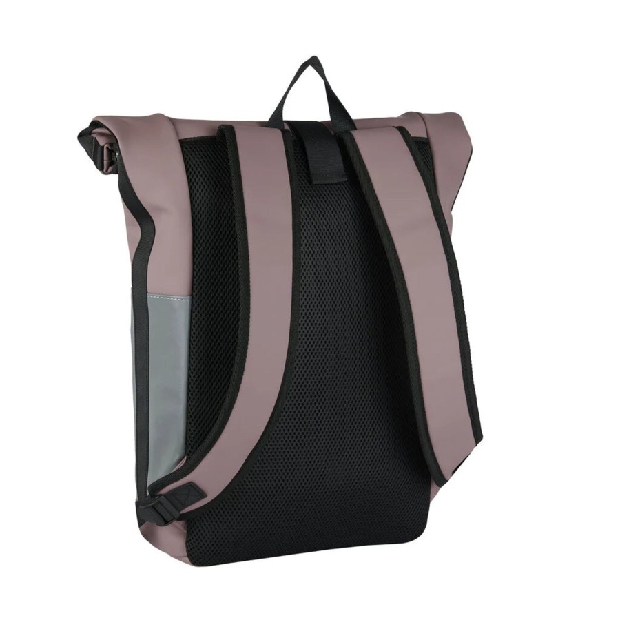 New Rebels Laptoptassen T/M 15,6 Inch | Waterafstotende Rugzak 'Mart' 16L Paars/Reflectief