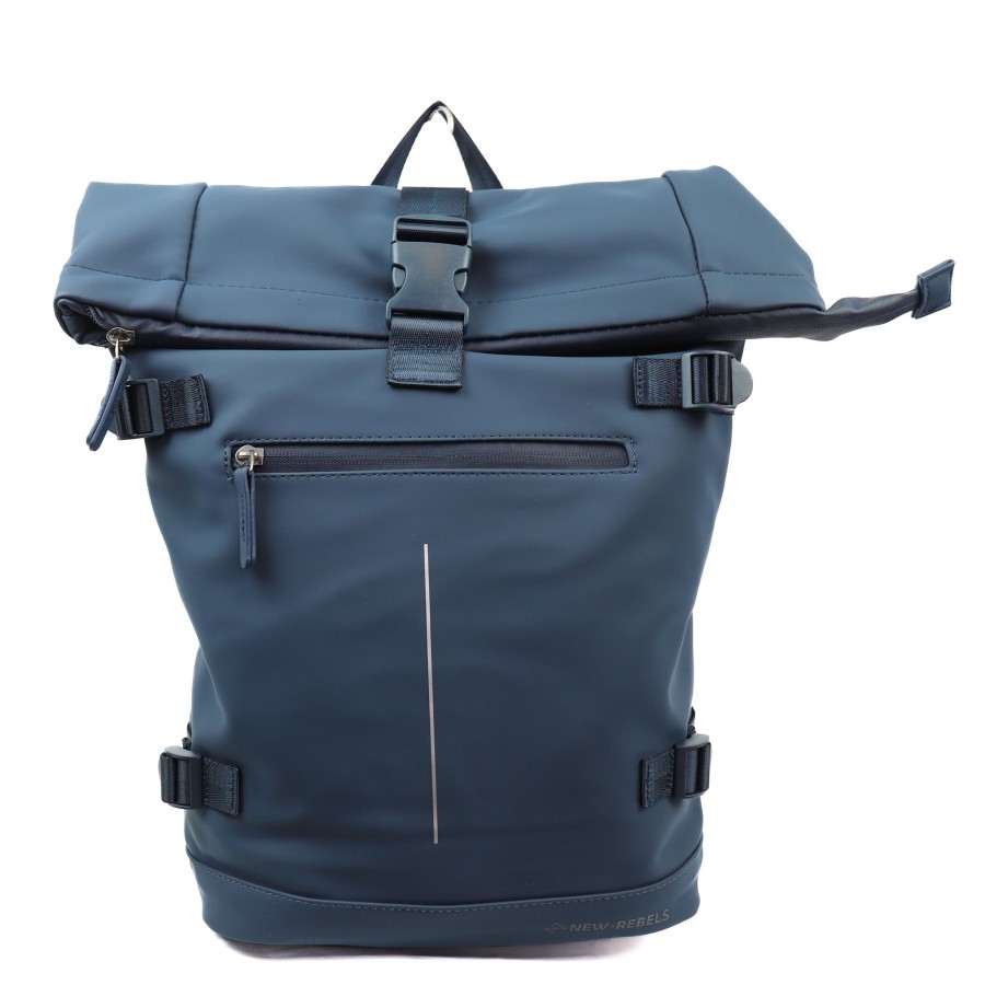 New Rebels Laptoptassen T/M 15,6 Inch | Rugzak 'William' 17L Donkerblauw