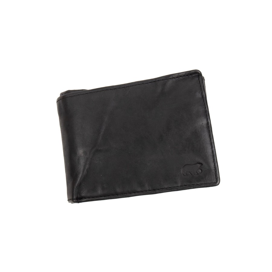 Bear Design Billfolds | Billfold 'Jan' Zwart Zwart (Cl)