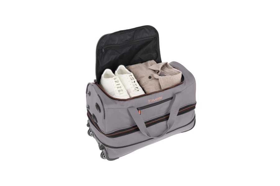 Travelite Autovakantie | Basics Wheeled Duffle S Exp. Grey