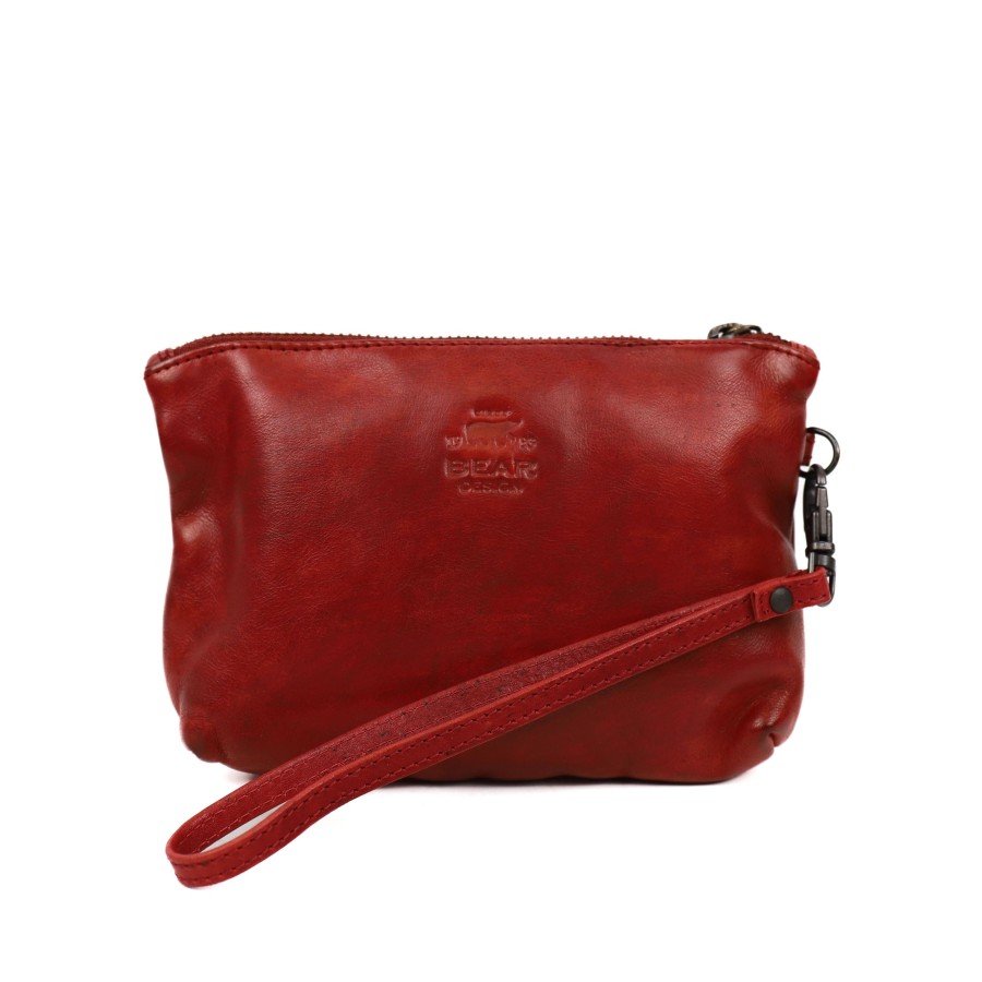 Bear Design Sleuteletuis & Klein Lederwaren | Etui 'Sjors' Rood