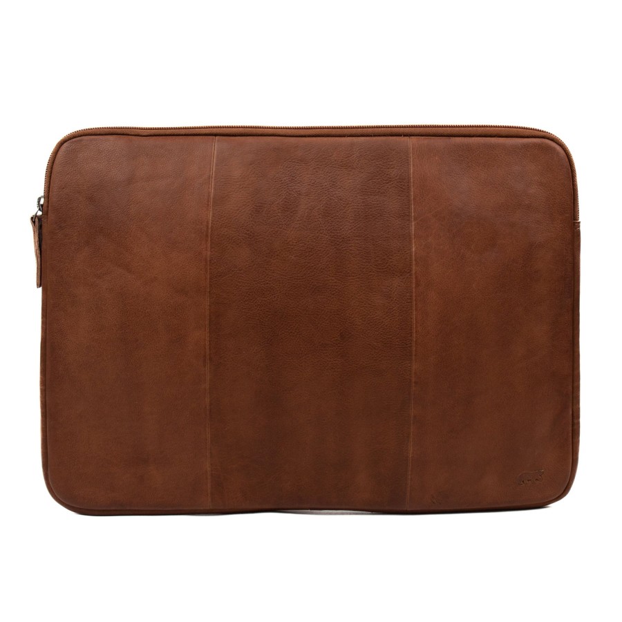 Bear Design Sleuteletuis & Klein Lederwaren | Laptop Sleeve 'Marty' Xl Cognac - Cp 2078