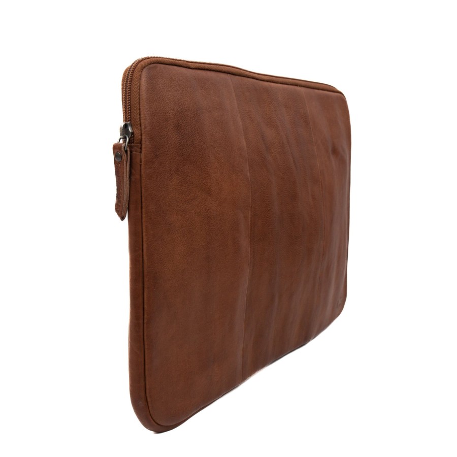 Bear Design Sleuteletuis & Klein Lederwaren | Laptop Sleeve 'Marty' Xl Cognac - Cp 2078