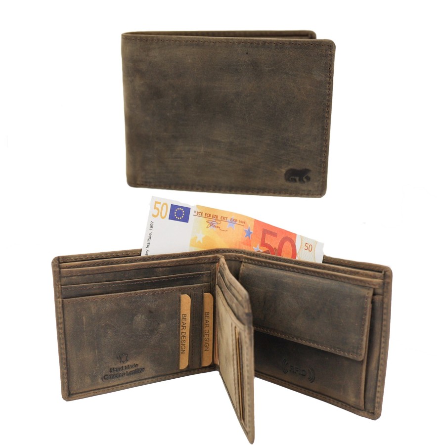 Bear Design Billfolds | Billfold 'Floris' Bruin