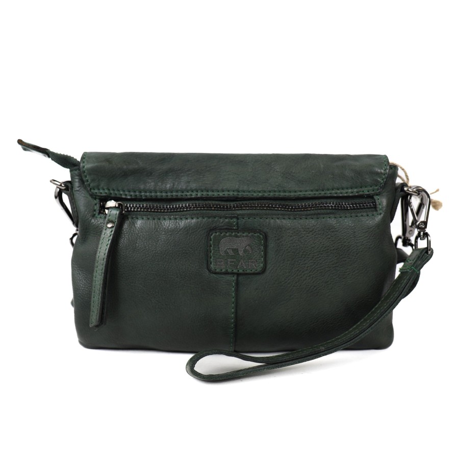 Bear Design Crossbody Tassen | Enveloptasje 'Ineke' Groen