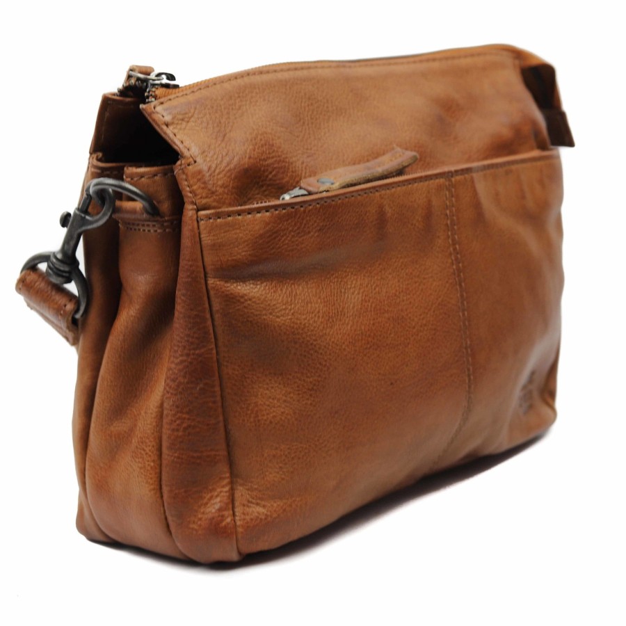 Bear Design Middelmaat Schoudertassen | Schoudertas 'Natascha' Cp 1743 Cognac
