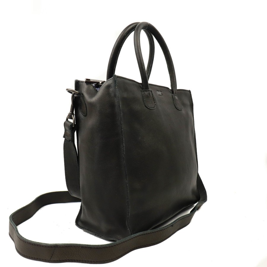 Bear Design Kleine Shoppers | Hand-/Schoudertas 'Bonnie' Zwart