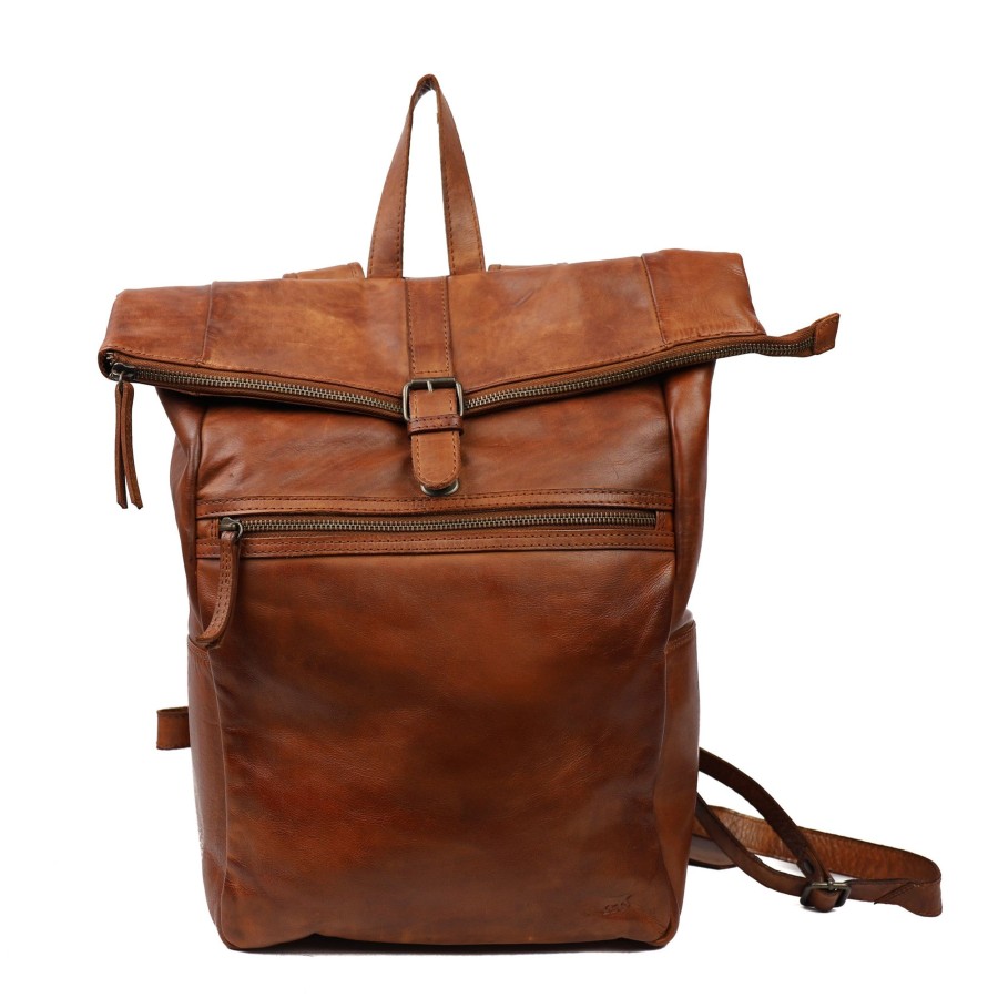 Bear Design Laptoptassen T/M 15,6 Inch | Rugzak 'Rick' Cl 40007 Cognac