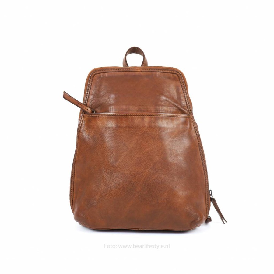 Bear Design Kleine Rugzakken | Rugzakje 'Iris' Cl 32852 Cognac