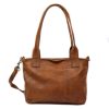 Bear Design Middelmaat Handtassen | Hand-/Schoudertas 'Katya' Cognac