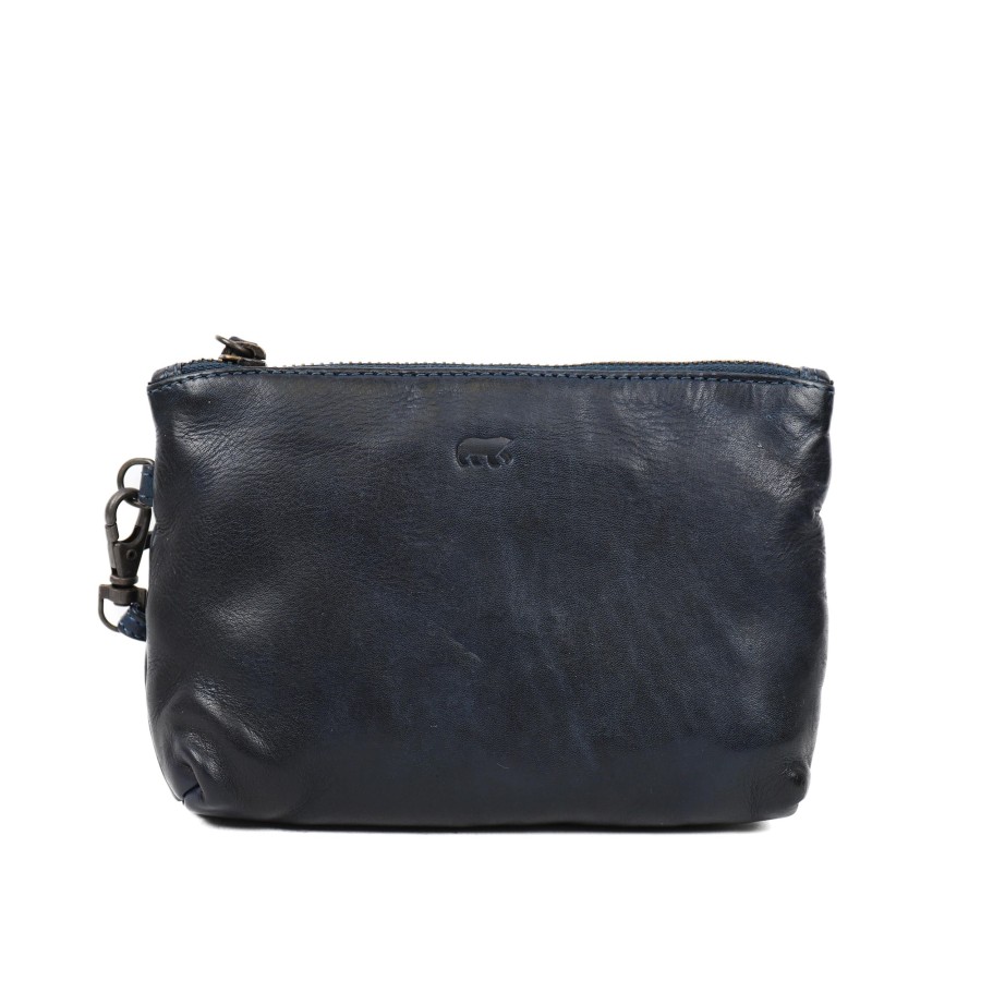 Bear Design Sleuteletuis & Klein Lederwaren | Etui 'Sjors' Blauw Donkerblauw