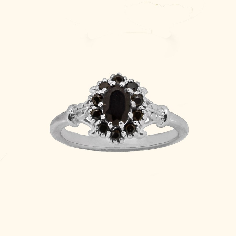 Josephina Jewelry Ringen | Vintage Onyx Flower Ring