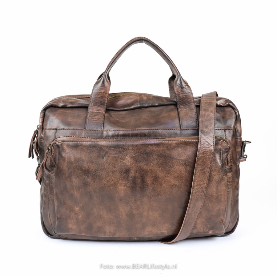Bear Design Laptoptassen T/M 17,3 Inch | Laptoptas 'Dani' Cl 36824 Donkerbruin