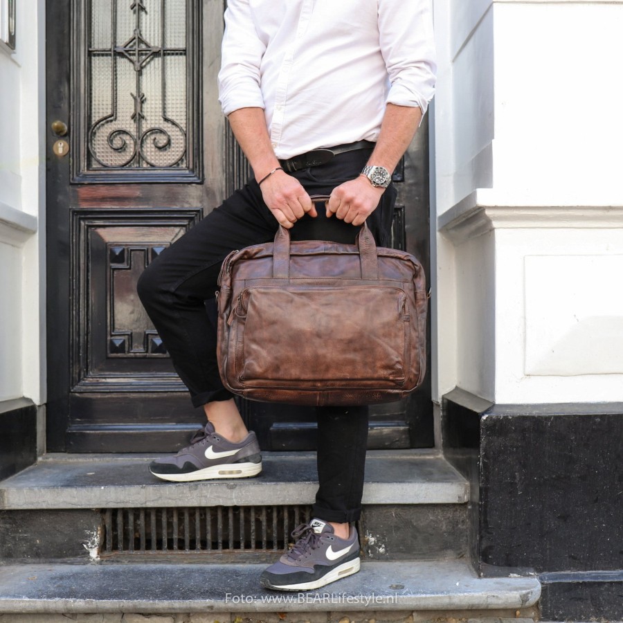 Bear Design Laptoptassen T/M 17,3 Inch | Laptoptas 'Dani' Cl 36824 Donkerbruin