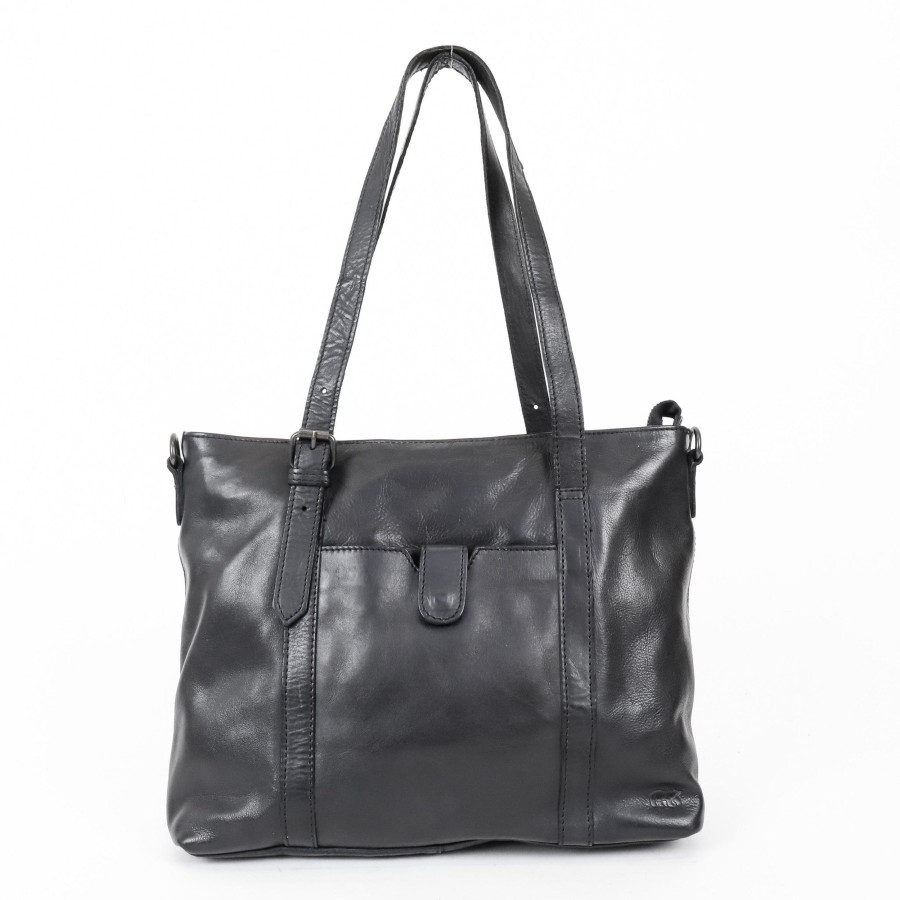 Bear Design Middelmaat Handtassen | Hand-/Schoudertas 'Anja' Zwart