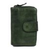 Bear Design Middelmaat Portemonnees | Ritsportemonnee 'Loet' Olijf Cl 13550 Groen