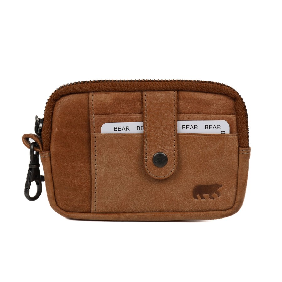 Bear Design Sleuteletuis & Klein Lederwaren | Sleuteletui 'Maise' Taupe