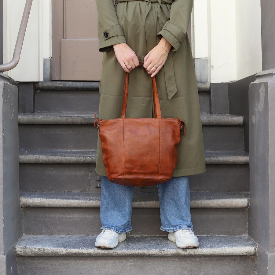 Bear Design Kleine Shoppers | Shopper 'Bibi' Cognac