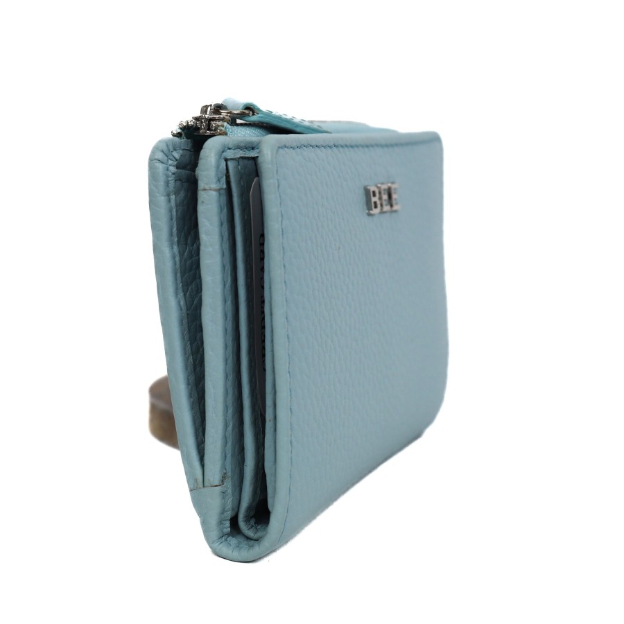 BEE Middelmaat Portemonnees | Ritsportemonnee 'Vida' Skyblue