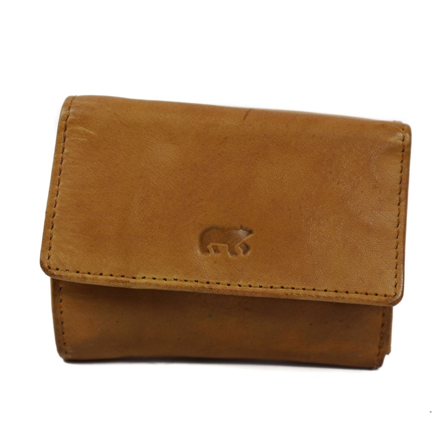 Bear Design Sleuteletuis & Klein Lederwaren | Portemonneetje 'Jolie' Oker Cl 14618 Geel