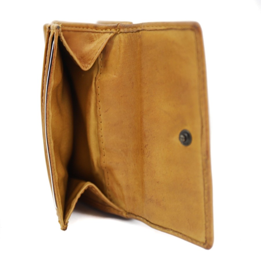 Bear Design Sleuteletuis & Klein Lederwaren | Portemonneetje 'Jolie' Oker Cl 14618 Geel
