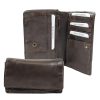 Bear Design Middelmaat Portemonnees | Overslag Portemonnee 'Emma' Cl 782 Rfid Donkerbruin