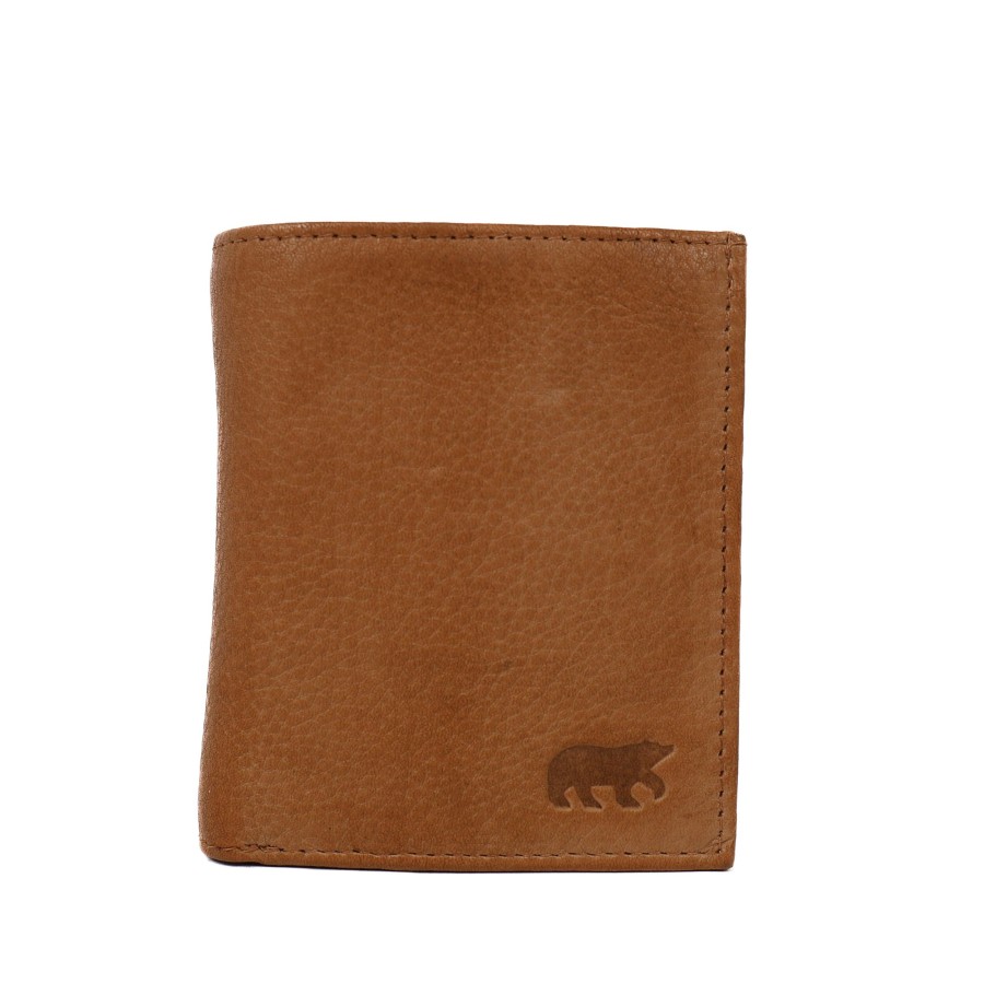 Bear Design Billfolds | Billfold Met Drukknoop 'Noud' Taupe