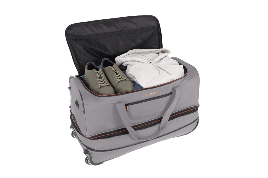 Travelite Autovakantie | Basics Wheeled Duffle L Exp. Grey