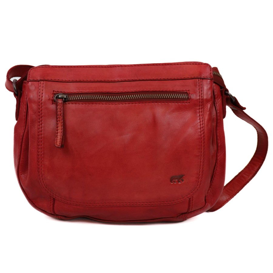 Bear Design Middelmaat Schoudertassen | Schoudertasje 'Miley' Cl 41707 Rood