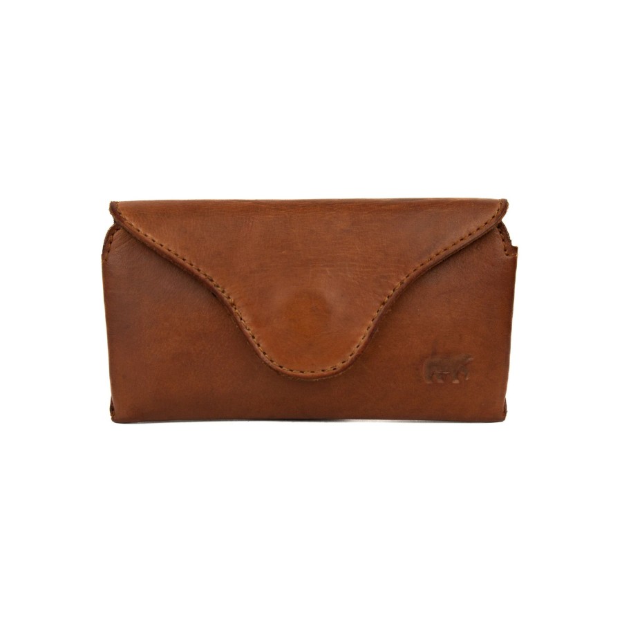 Bear Design Sleuteletuis & Klein Lederwaren | Brillenkoker 'Oscar' Cognac