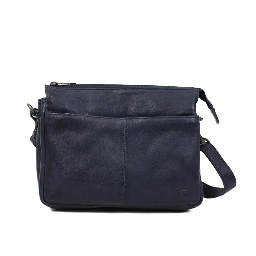 Bear Design Middelmaat Schoudertassen | Schoudertas 'Natascha' Blauw Donkerblauw
