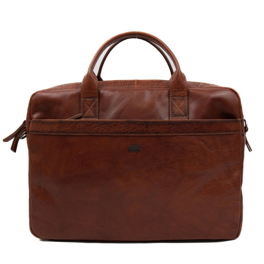 Bear Design Laptoptassen T/M 17,3 Inch | Laptoptas 'Quinn' Cognac - Ad 43108
