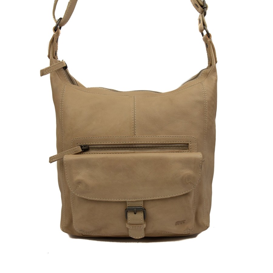 Bear Design Middelmaat Schoudertassen | Schoudertas 'Anna' Cl 32612 Beige