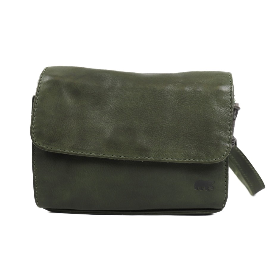 Bear Design Kleine Schoudertassen | Enveloptasje 'Joelle' Groen