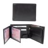 Bear Design Billfolds | Billfold 'Jan' Zwart Zwart (Fr)