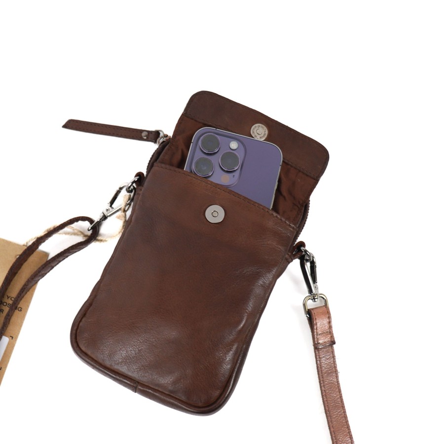 Bear Design Telefoontasjes | Telefoontasje 'Jenny' Donkerbruin
