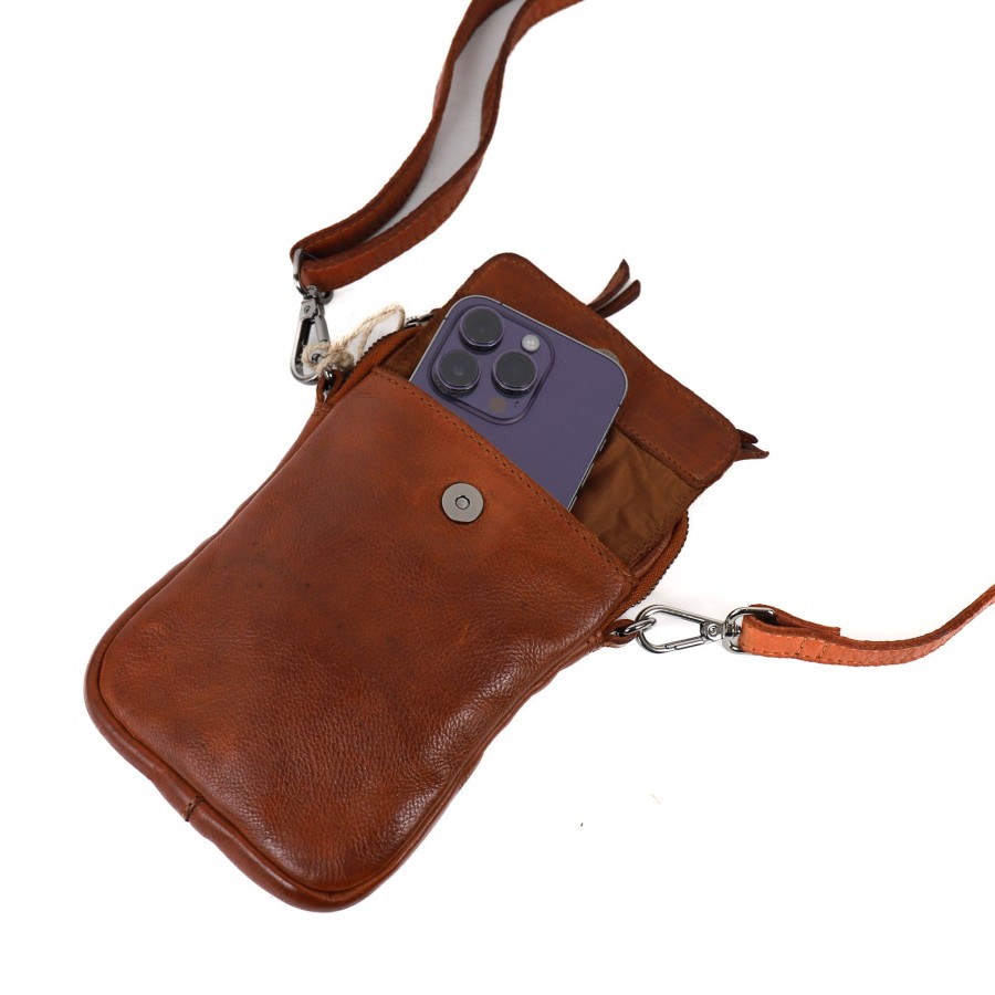 Bear Design Telefoontasjes | Telefoontasje 'Jenny' Cognac