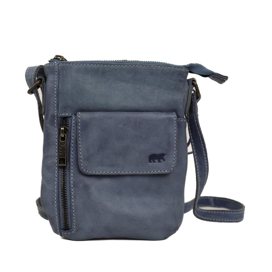 Bear Design Telefoontasjes | Schoudertasje 'Davide' Elemental Blue