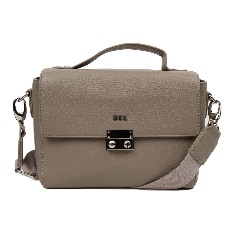 BEE Kleine Handtassen | Hand-/Schoudertasje 'Hailey' Silver Mink
