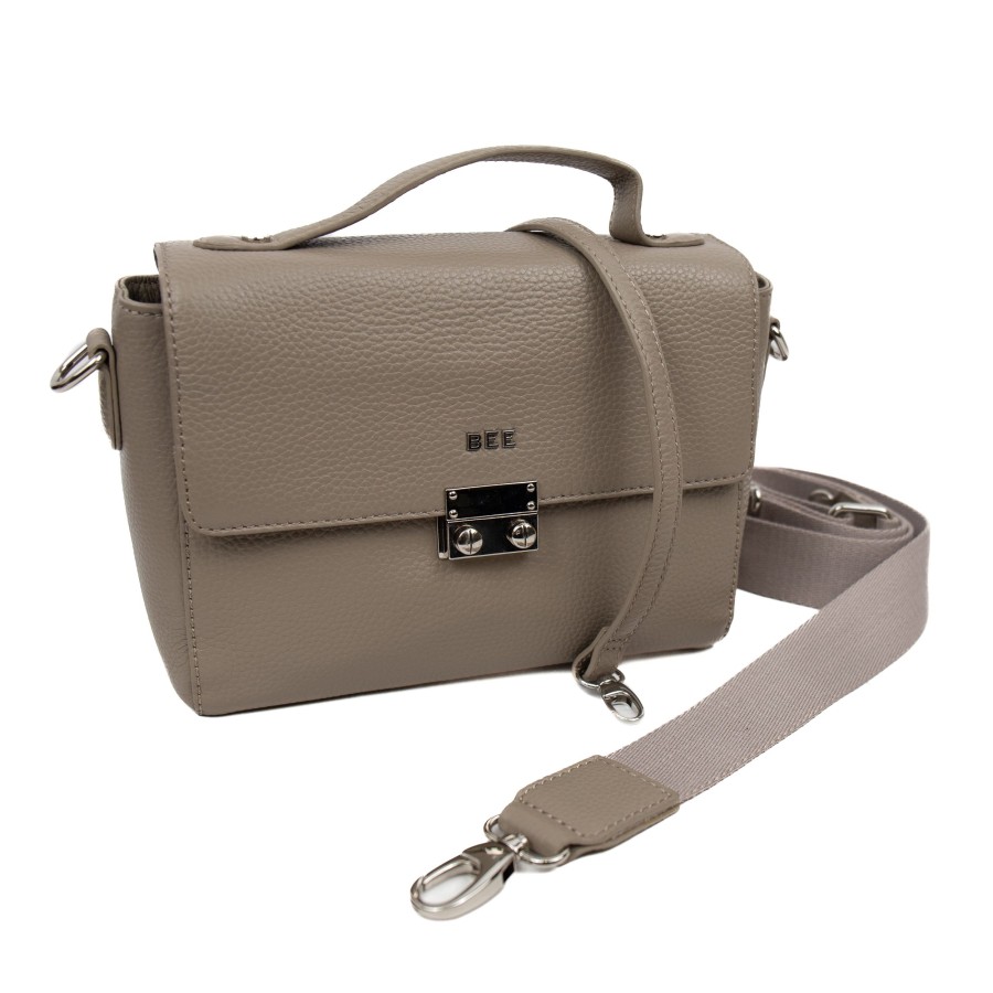 BEE Kleine Handtassen | Hand-/Schoudertasje 'Hailey' Silver Mink
